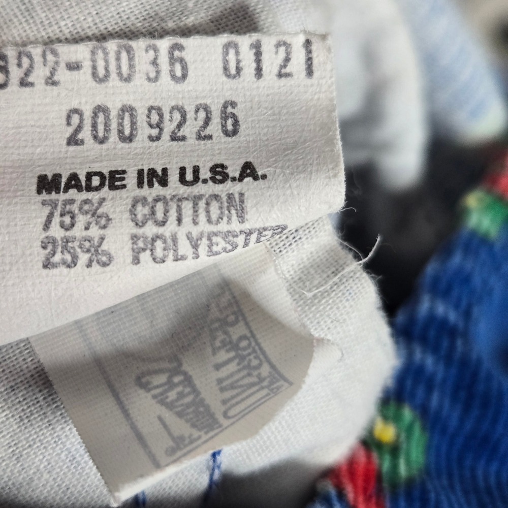 Vtg OshKosh B'gosh Blue Corduroy Airplane Star Print Overalls Kids 24 Months - Picture 8 of 9